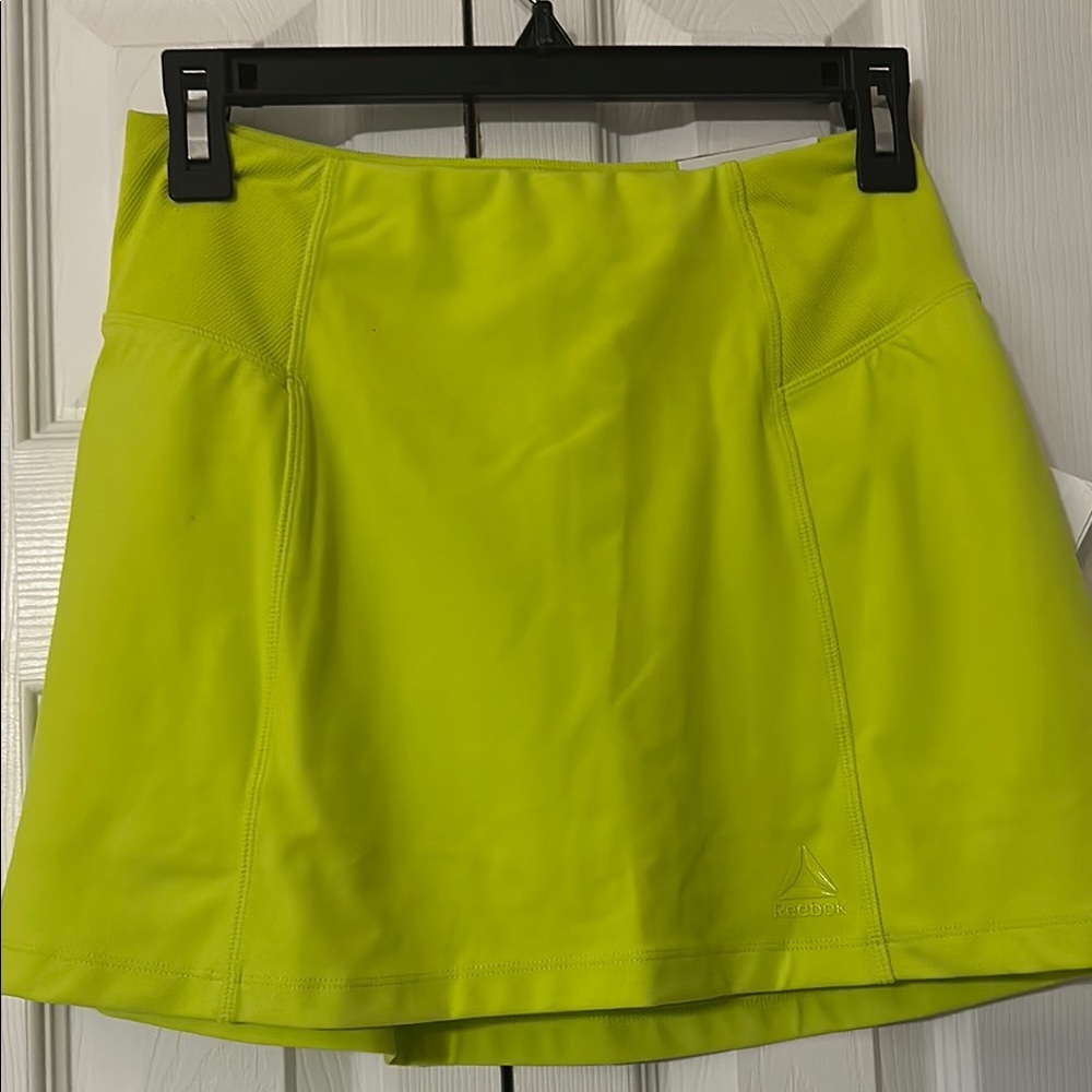 Reebok Neon Yellow A-Line Mini Skirt Athletic